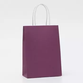 Пакет крафт сиреневый, круглая ручка, 15218 см, 120 г