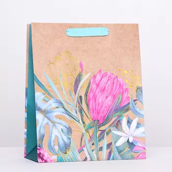 Пакет крафт "Сказочный бутон" 26 х 32 х 12 см