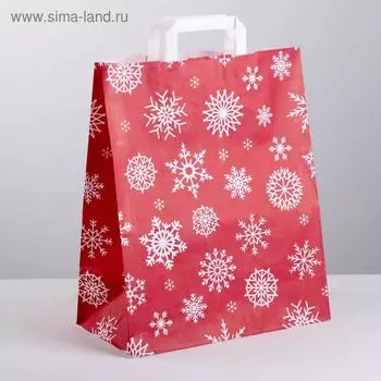 Пакет крафт «Волшебная ночь»,с плоскими ручками , 39 х 32 х 17 см