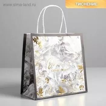 Пакет крафтовый «Dreams», 22 22 11 см