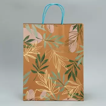 Пакет подарочный крафтовый, упаковка, «Eco mood», 37 х 29.5 х 12 см