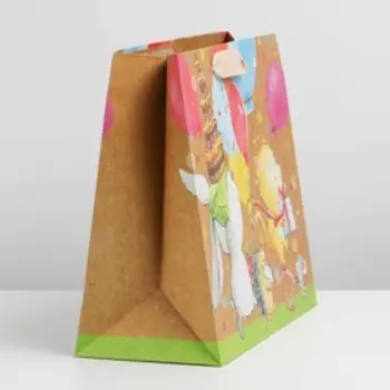 Пакет подарочный крафтовый, упаковка, «Малыши», ML 23 х 27 х 11.5 см