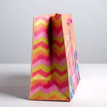 Пакет подарочный крафтовый, упаковка, «Подарки!», L 31 х 40 х 9 см