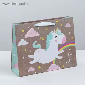 Пакет крафтовый горизонтальный «В сказочной стране», S 15 12 5.5 см