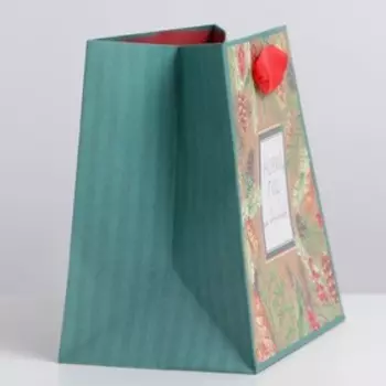 Пакет крафтовый квадратный «Пора волшебства», 14 × 14 × 9 см