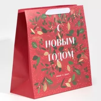 Пакет крафтовый квадратный «Вера в чудеса», 30 30 12 см