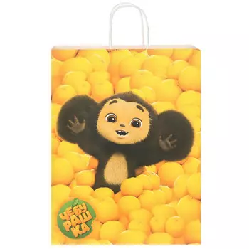 Пакет подарочный, 314011.5 см, крафт, упаковка, Чебурашка