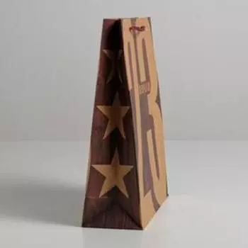 Пакет подарочный крафтовый, упаковка, «23 Февраля», ML 23 х 27 х 8 см