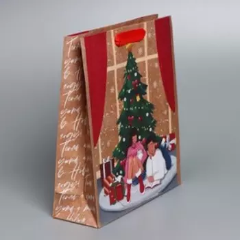 Пакет крафтовый вертикальный «Уют в доме», M 26 30 9 см