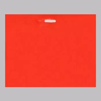 Пакет "Красный", полиэтиленовый с вырубной усиленной ручкой, 70 х 55 см, 70 мкм