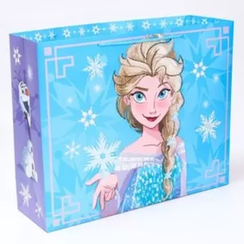 Пакет подарочный, 50х40х15 см, Холодное сердце