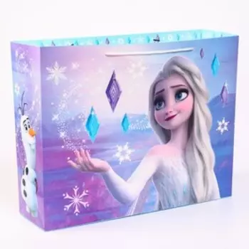 Пакет ламинированный горизонтальный, 50 х 40 х 15 см "Эльза", Холодное сердце