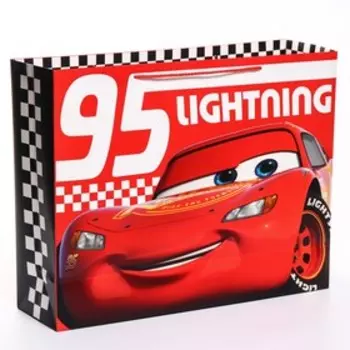 Пакет ламинированный горизонтальный, 50 х 40 х 15 см "Молния", Тачки