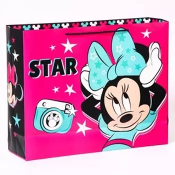 Пакет ламинированный горизонтальный, 50 х 40 х 15 см "STAR", Минни Маус