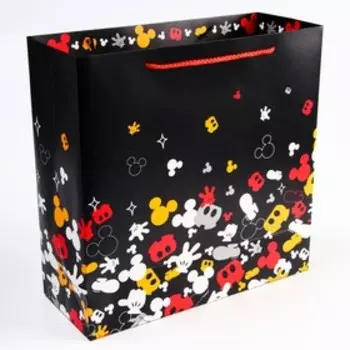 Пакет подарочный, 30х30х12 см, Микки Маус