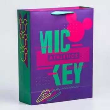 Пакет подарочный, 31х40х11 см, упаковка, Микки Маус