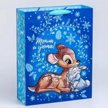 Пакет подарочный "Новый год" 31х40х11 см, Бэмби