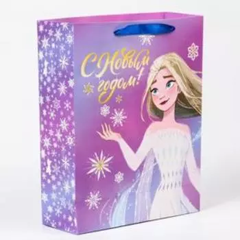 Пакет подарочный "Новый год" 31х40х11.5 см, Холодное сердце