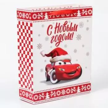 Пакет подарочный "Новый год" 31х40х11.5 см, Тачки