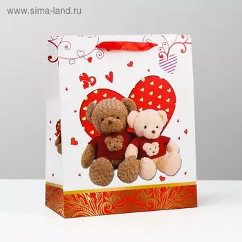 Пакет подарочный ламинированный, 26 x 32 x 12 см