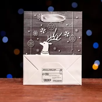 Пакет ламинированный «Белый олень» 11.514.56 см