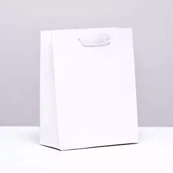 Пакет подарочный ламинированный «Белый», S 12155.5 см