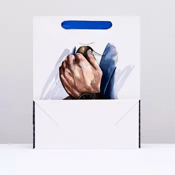 Пакет подарочный ламинированный "Брутальный", 26 х 32 х 12 см