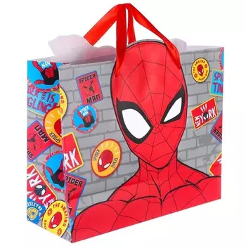 Пакет подарочный, 23х27х11.5 см, упаковка, Человек-паук
