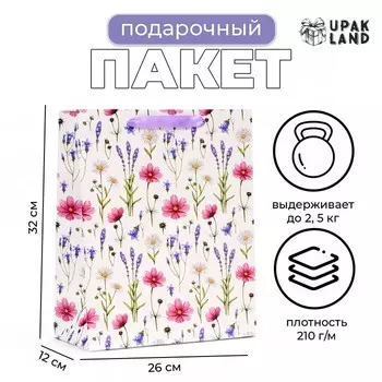 Пакет ламинированный «Цветочное настроение», 263212 см