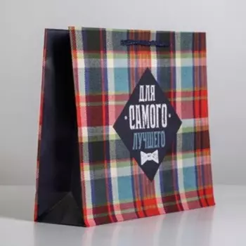 Пакет подарочный ламинированный, упаковка, For real man, ML 25 х 21 х 8 см