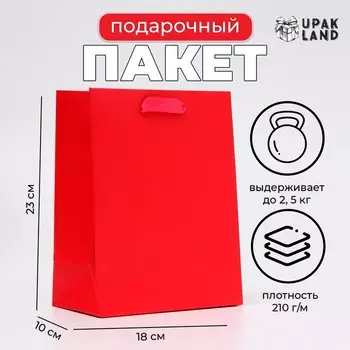 Пакет подарочный ламинированный «Фуксия», MS 182310 см