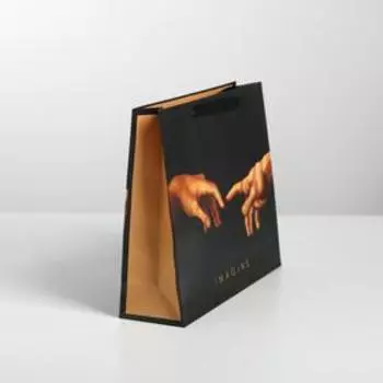 Пакет подарочный ламинированный, упаковка, Imagine, M 30 х 26 х 9 см