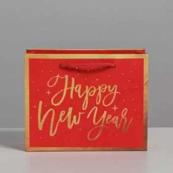 Пакет ламинированный горизонтальный New Year, S 5.5 × 15 × 12 см