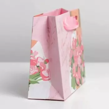 Пакет подарочный ламинированный горизонтальный, упаковка, «Нежность», S 12 х 15 х 5,5 см