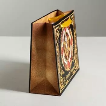 Пакет ламинированный горизонтальный «Новогодние часы», M 30 × 26 × 9 см