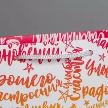 Пакет ламинированный горизонтальный «Радости!», MS 18 x 23 x 8 см