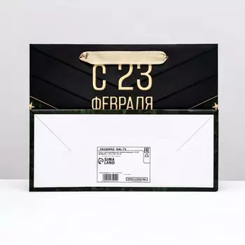 Пакет ламинированный горизонтальный «С 23 февраля!», 231810 см