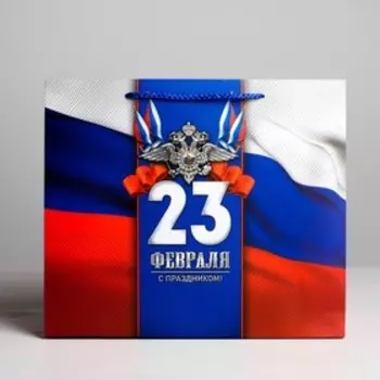 Пакет подарочный ламинированный горизонтальный, упаковка, «С Праздником!», S 15 х 12 х 5,5 см