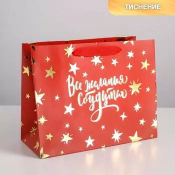 Пакет ламинированный горизонтальный «Все желания сбудутся», MS 23 × 18 × 10 см