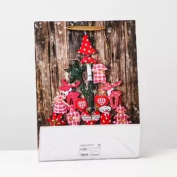 Пакет ламинированный, "Ёлка из игрушек" 31 х 42 х 12