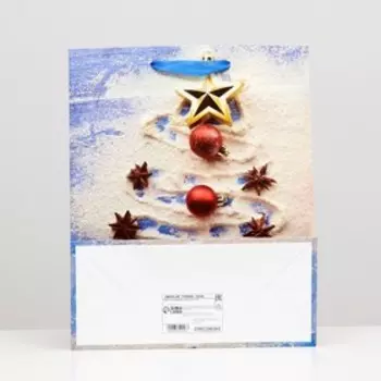 Пакет ламинированный "Ёлка на снегу" 26 x 32 x 12