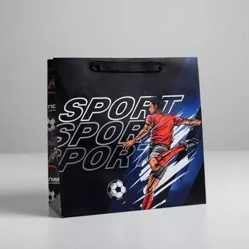 Пакет ламинированный квадратный Sport, 30 × 30 × 12 см