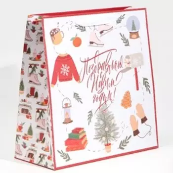 Пакет ламинированный квадратный «Sweet home», 30 30 12 см