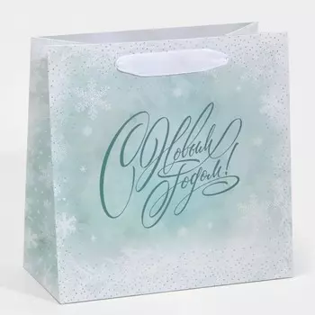 Пакет ламинированный квадратный «Вьюга», 22 22 11 см