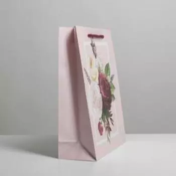 Пакет подарочный ламинированный, упаковка, Love, ML 21 х 25 х 8 см