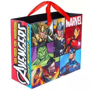 Пакет подарочный «Железный человек»,23х27х11.5 см, упаковка, Мстители