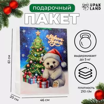 Пакет ламинированный «Медвежонок», XXL 614620 см