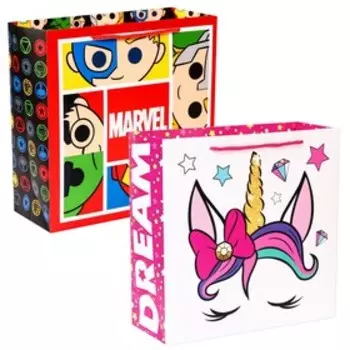 Пакет ламинированный, Мстители, Единорог, 30х30х12 см, МИКС