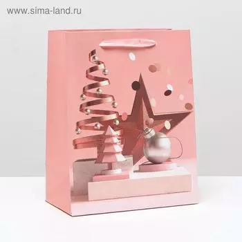 Пакет ламинированный "Новогодние фигуры", 18 x 23 x 10 см