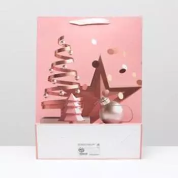 Пакет ламинированный "Новогодние фигуры", 31 x 42 x 12 см